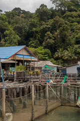 Koh Kood, Thailand - April, 2019: fishing village Ban Ao Yai, Ko Kut Island