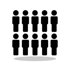 People icon in flat style. Group of people symbol for your web site design, logo, app, UI Vector EPS 10.