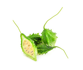 Bitter gourd isolated on white background