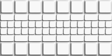 Geometric 3D white background. Seamless pattern. Rendering illustration.