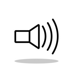 Speaker icon in flat style. Sound symbol for your web site design, logo, app, UI Vector EPS 10.