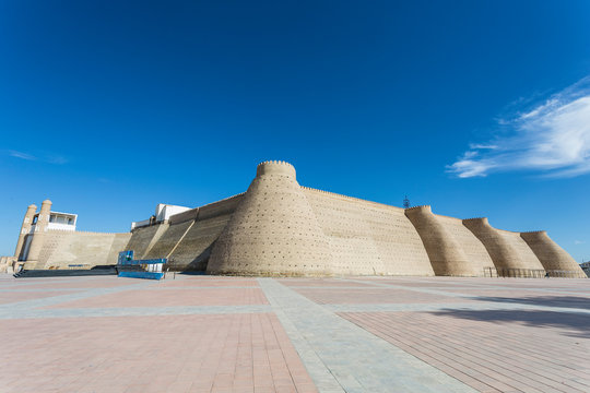 Ark fortress is the oldest architectural and archaeological monument of Bukhara, Uzbekistan