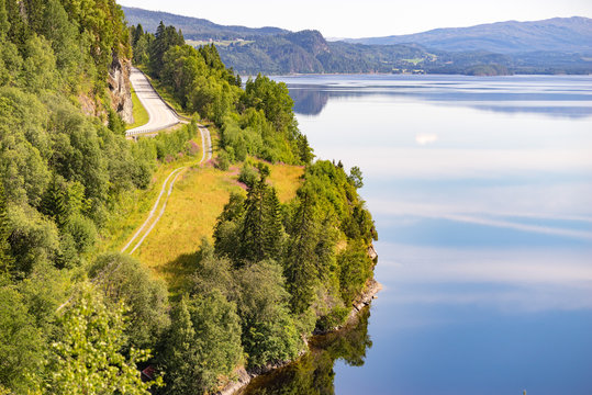 Snasa lake in Norway, scenic nature