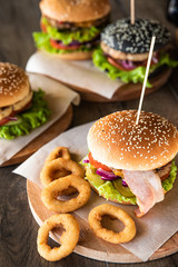 sandwich with red caviar