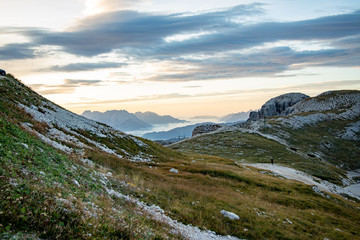 Fototapeta premium Sunrise with a fantastic backdrop of albums