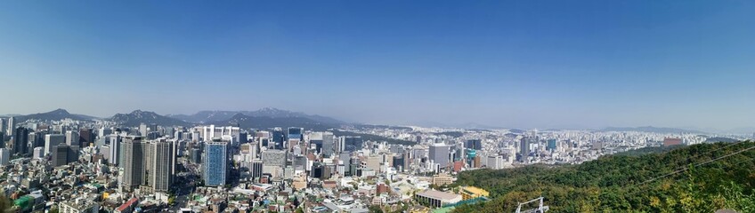 Fototapeta na wymiar Panoram from the city of Seoul