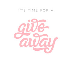 GA pink typography on white isolated background. template for banners and advertisement posts in social media marketing. illustration. Calligraphic logo.