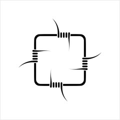 Barbed Wire Icon, Fence Wire Icon