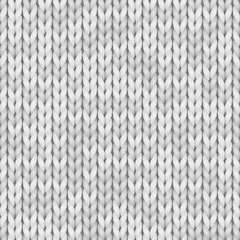 White knit seamless texture. Seamless pattern for print design, backgrounds, wallpaper. Color white, light gray.