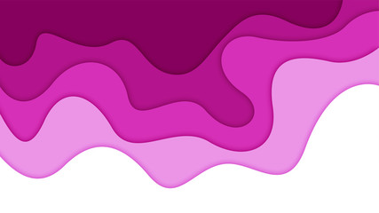 3D abstract background and paper cut shapes, vector illustration