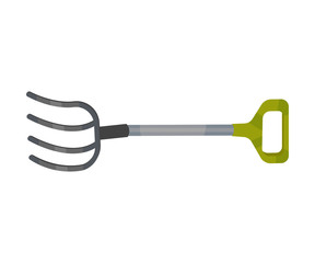 Sharp pitchfork. Vector illustration on a white background.