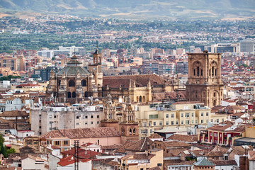 Fototapeta premium Granada top view from the viewpoint