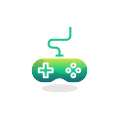 Game controller flat icon, vector sign, colorful pictogram isolated on white. Symbol, logo illustration. Flat style design