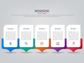 Business infographic labels template with options.Creative concept for infographic..