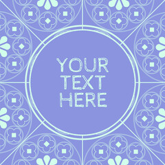 Floral Medieval Pattern Background Invite Template