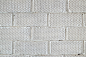 Background of white brick wall pattern texture.