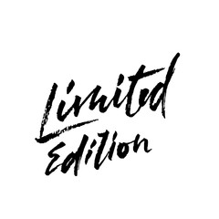 Fototapeta premium Limited edition. Ink handwritten lettering. Modern dry brush calligraphy. Typography poster design. Vector illustration.