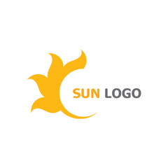 Sun Summer Logo Design illustration template