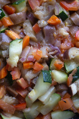 Ratatouille in the pan. French food concept