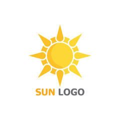 Sun Summer Logo Design illustration template