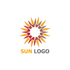 Sun Summer Logo Design illustration template
