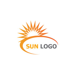 Sun Summer Logo Design illustration template