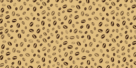 Seamless pattern with Coffee Beans Illustration background