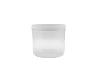 Plastic container isolated on white background. Clipping Path