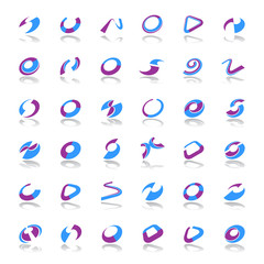 Design elements set. Abstract geometric icons.