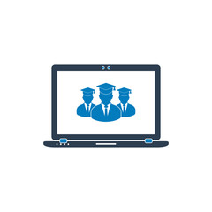 Online, E-Learning Icon. Flat Style vector EPS.