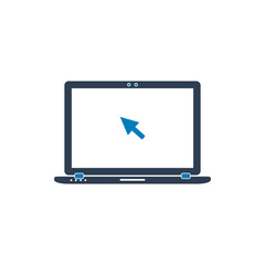 Laptop Computer Icon. Flat style vector EPS.