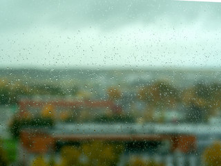 Rain drops on window