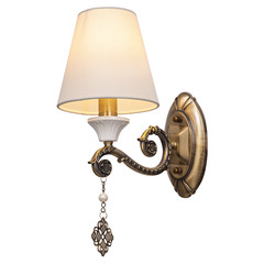 Wall lamp in vintage style on an isolated white background.