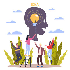 Innovation horizontal flat banner for your website