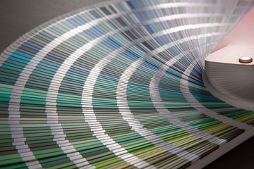 multicolored strips of paper spread out in a fan