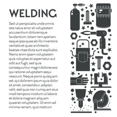 Building works, welding equipment toolkit, weld machine