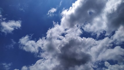 Bright skies, sunshine and clouds