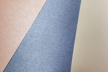 Fototapeta premium Texture paper blue, pink and silver pearl with sequins. Background image. Minimalism, flat lay, place for text.