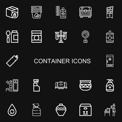 Editable 22 container icons for web and mobile