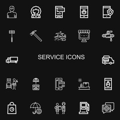 Editable 22 service icons for web and mobile