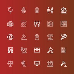 Editable 25 court icons for web and mobile