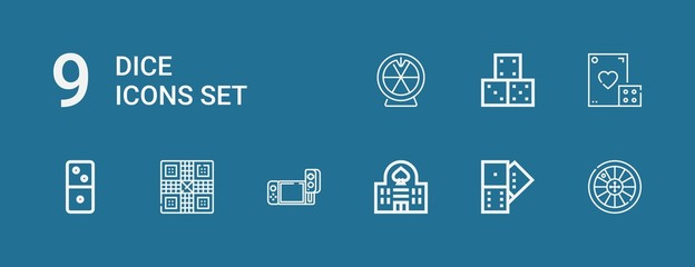 Editable 9 dice icons for web and mobile