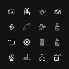 Editable 16 cookies icons for web and mobile