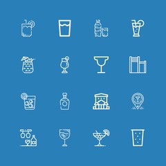 Editable 16 cognac icons for web and mobile