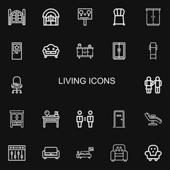 Editable 22 living icons for web and mobile