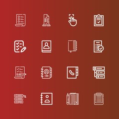 Editable 16 choosing icons for web and mobile