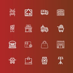 Editable 16 commercial icons for web and mobile