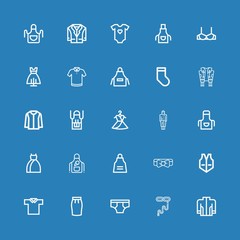 Editable 25 garment icons for web and mobile