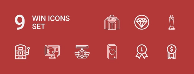 Editable 9 win icons for web and mobile
