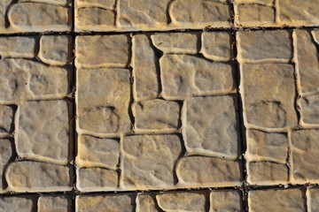 the texture of the tiles